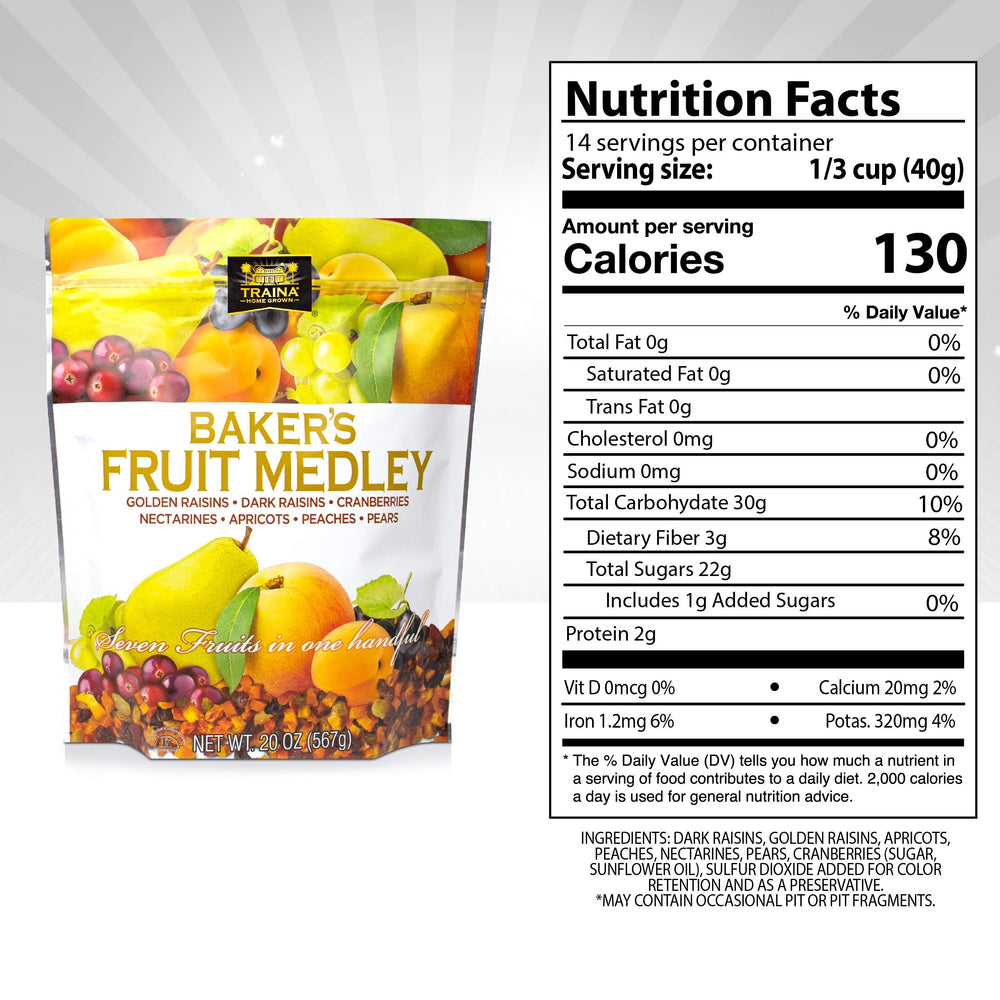 Traina Home Grown Baker’s Fruit Medley cranberries add tart sweetness to cereals