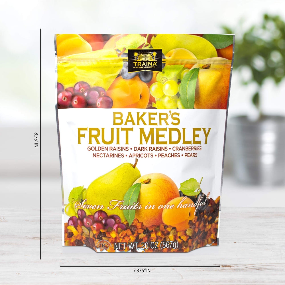 Traina Home Grown Baker’s Fruit Medley diced nectarines for juicy texture