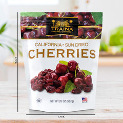 Traina Bing Cherries with yogurt delivering flavor without added sugar.