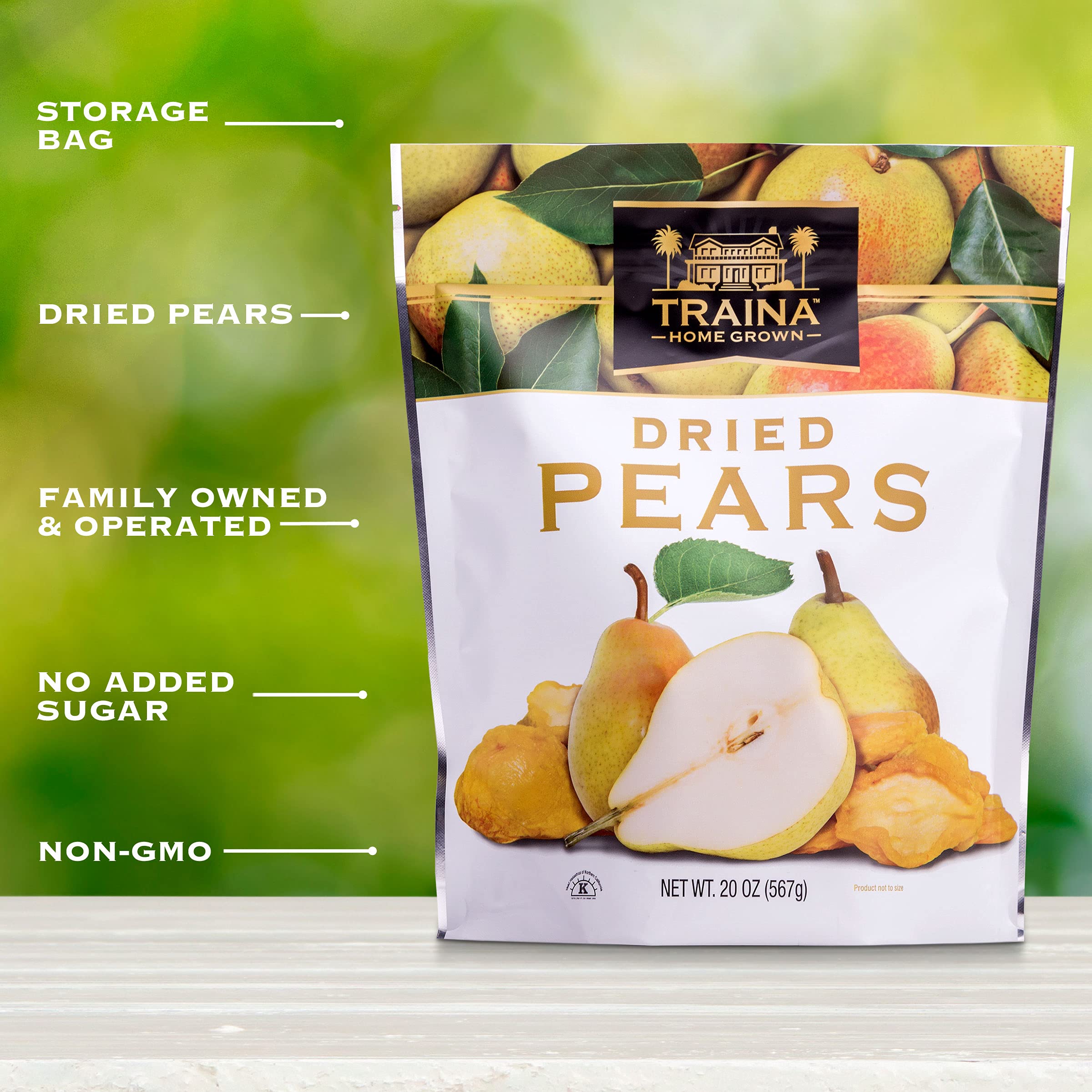 Traina pears arranged on a plate for a snack or tasting board.