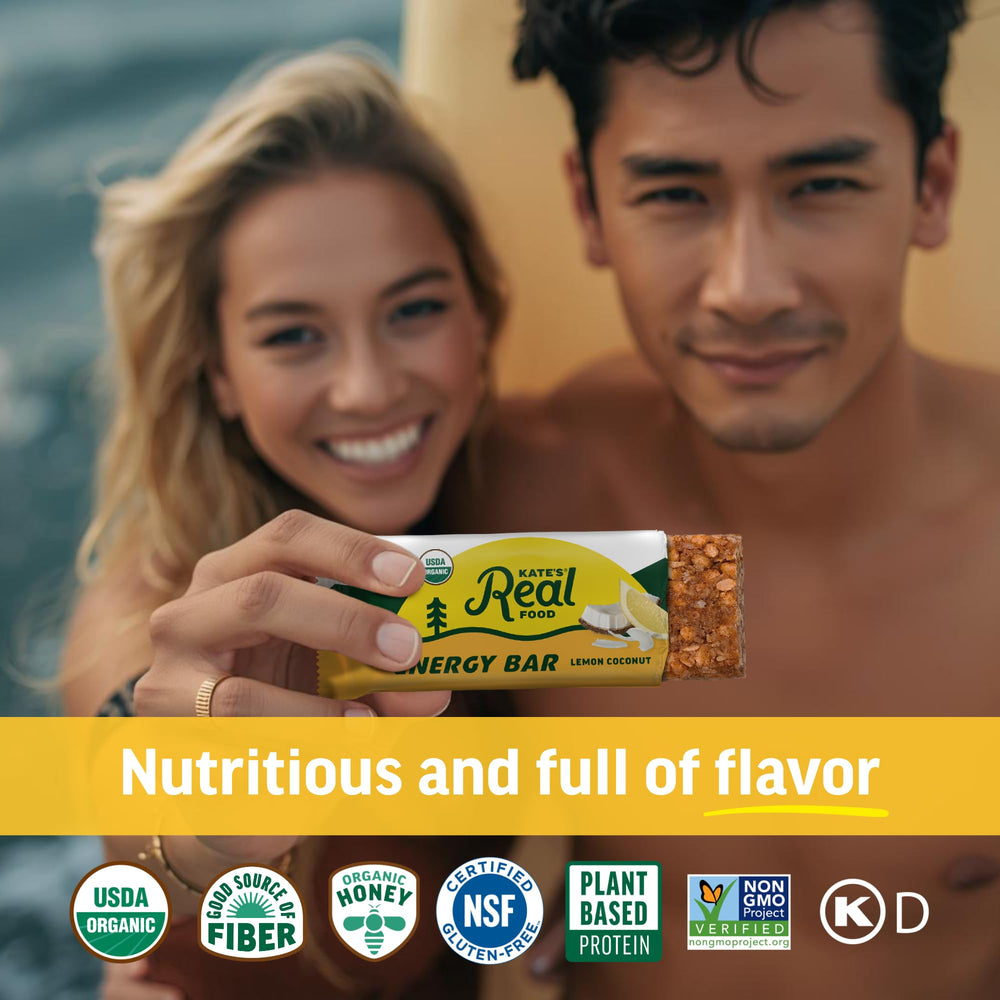 12-pack display of Kate's Real Food bars for convenient stocking