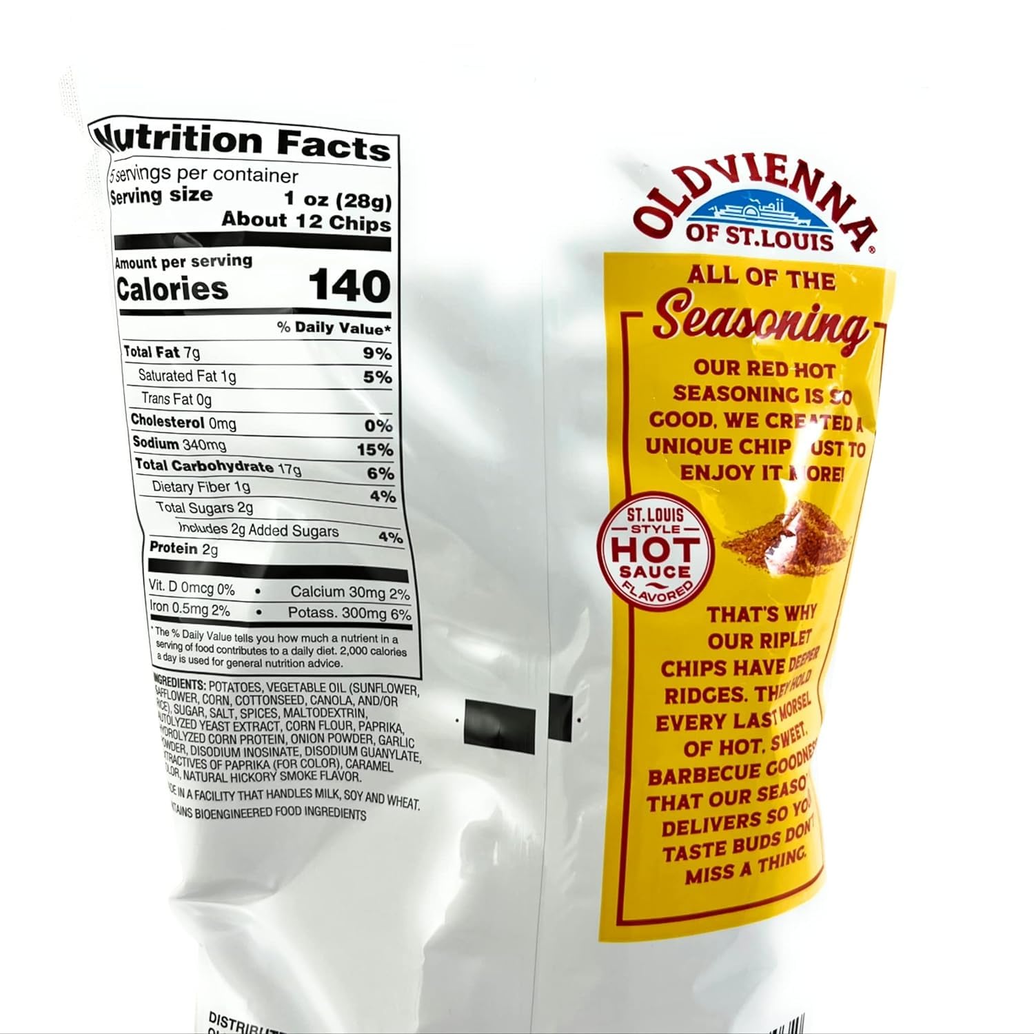Twelve-pack TranadaCo Red Hot Riplets chips ready for sharing and on-the-go snacking.