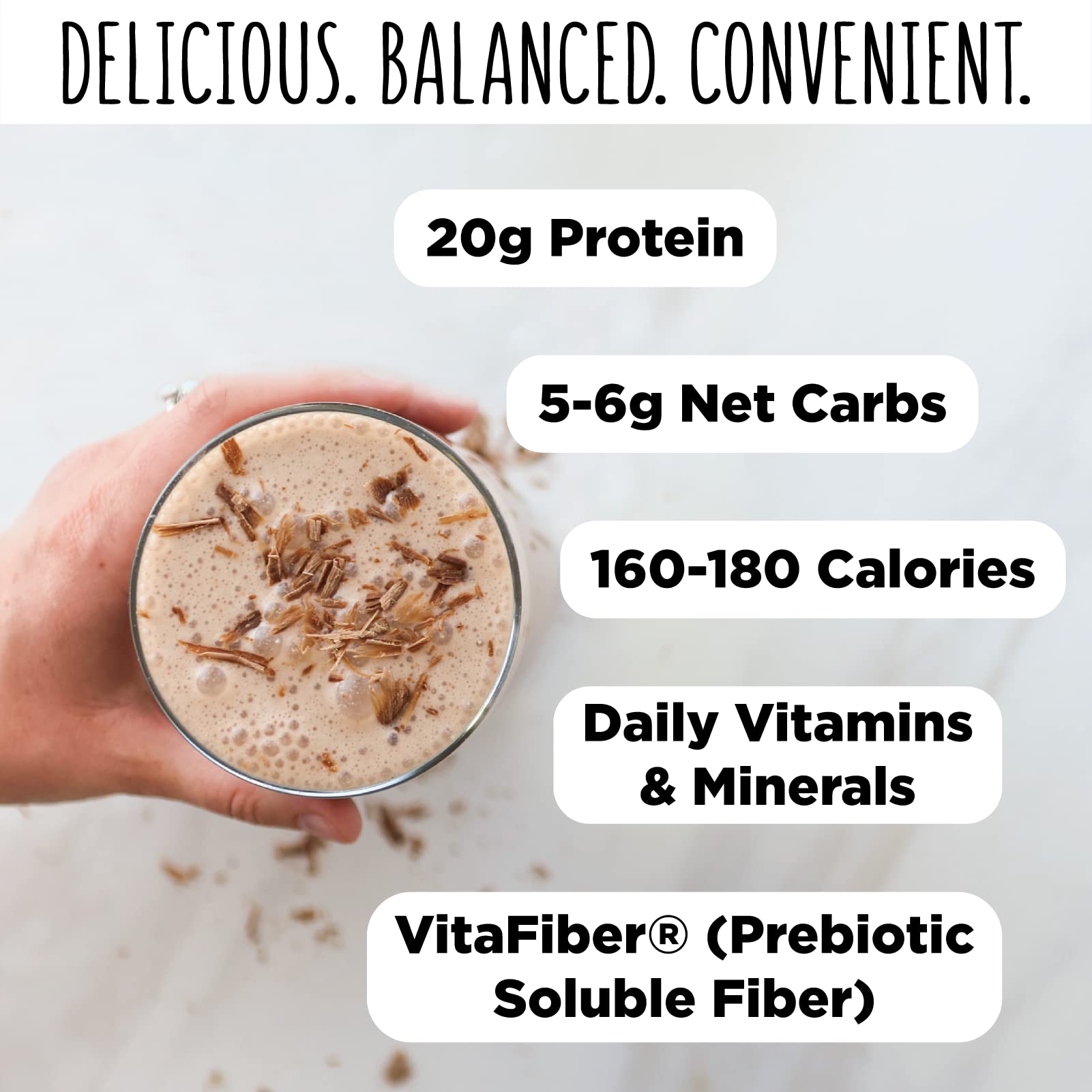 TransformHQ vanilla packaging image highlighting convenient 28 servings.