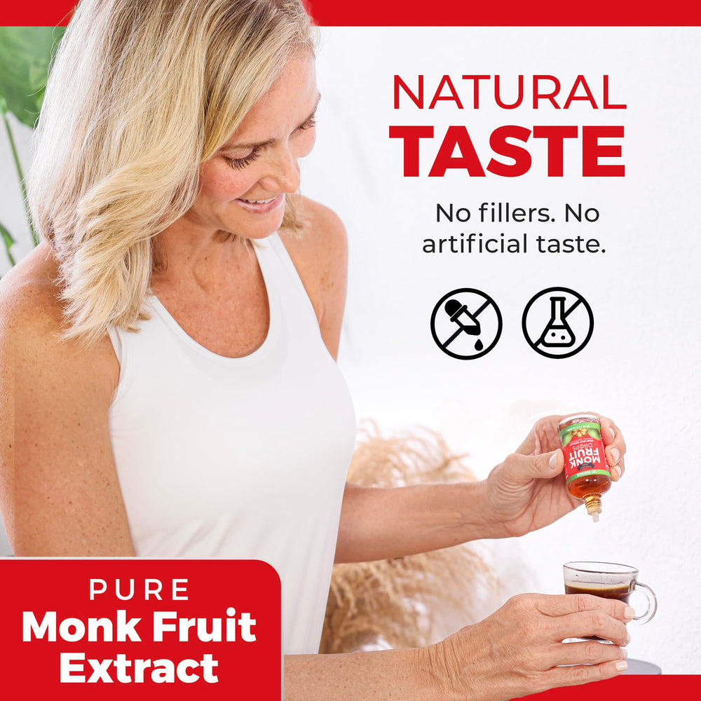 Coffee cup with Transparency Foods monk fruit drops adding zero-calorie sweetness