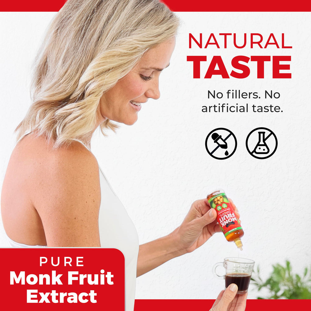 Transparency Foods Monk Fruit Drops tea-cup with natural flavor profile