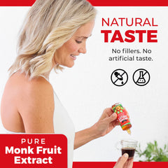 Transparency Foods Monk Fruit Drops tea-cup with natural flavor profile