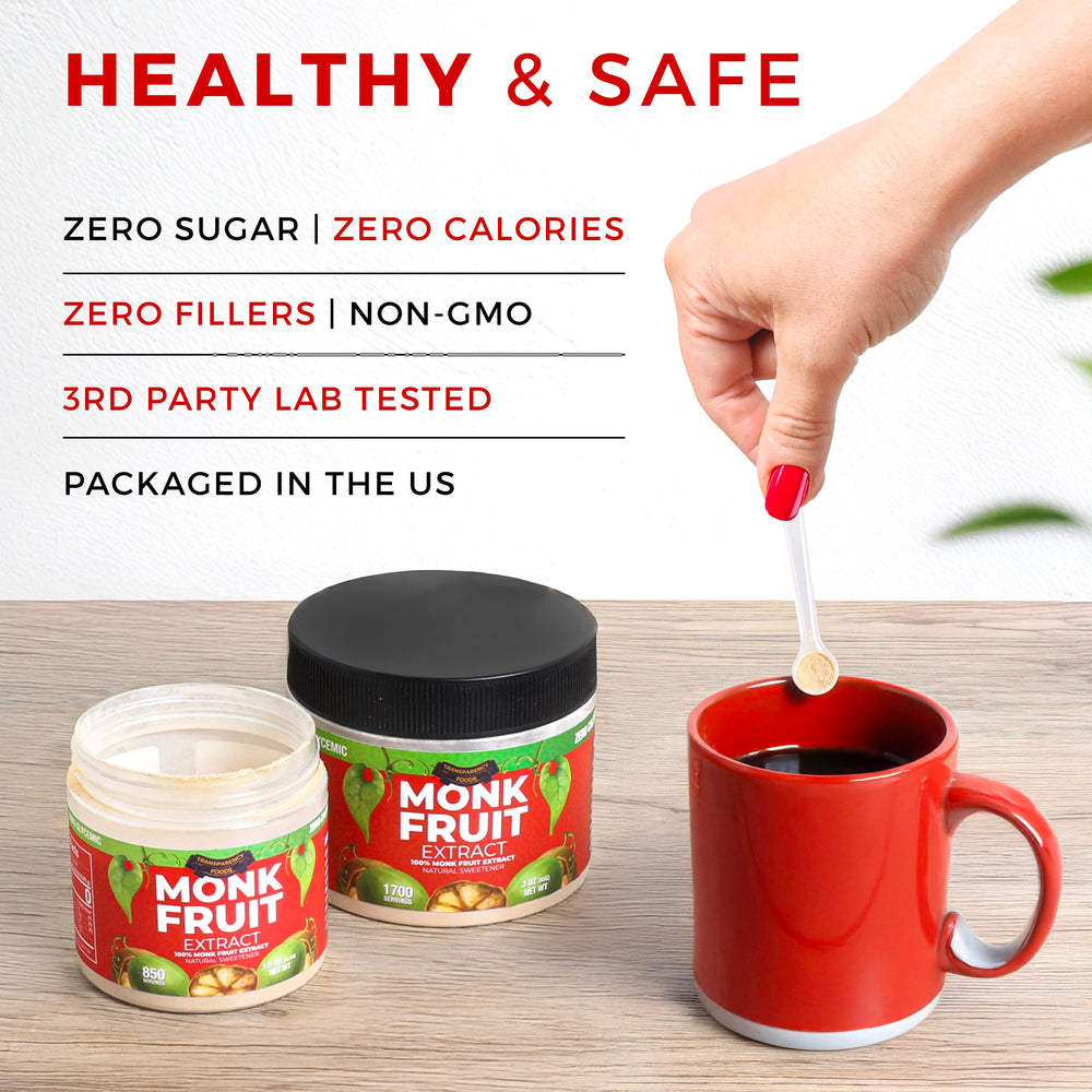 Transparency Foods monk fruit extract ingredient free label communicates no fillers