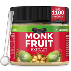 Transparency Foods monk fruit sweetener bottle front showing zero calories