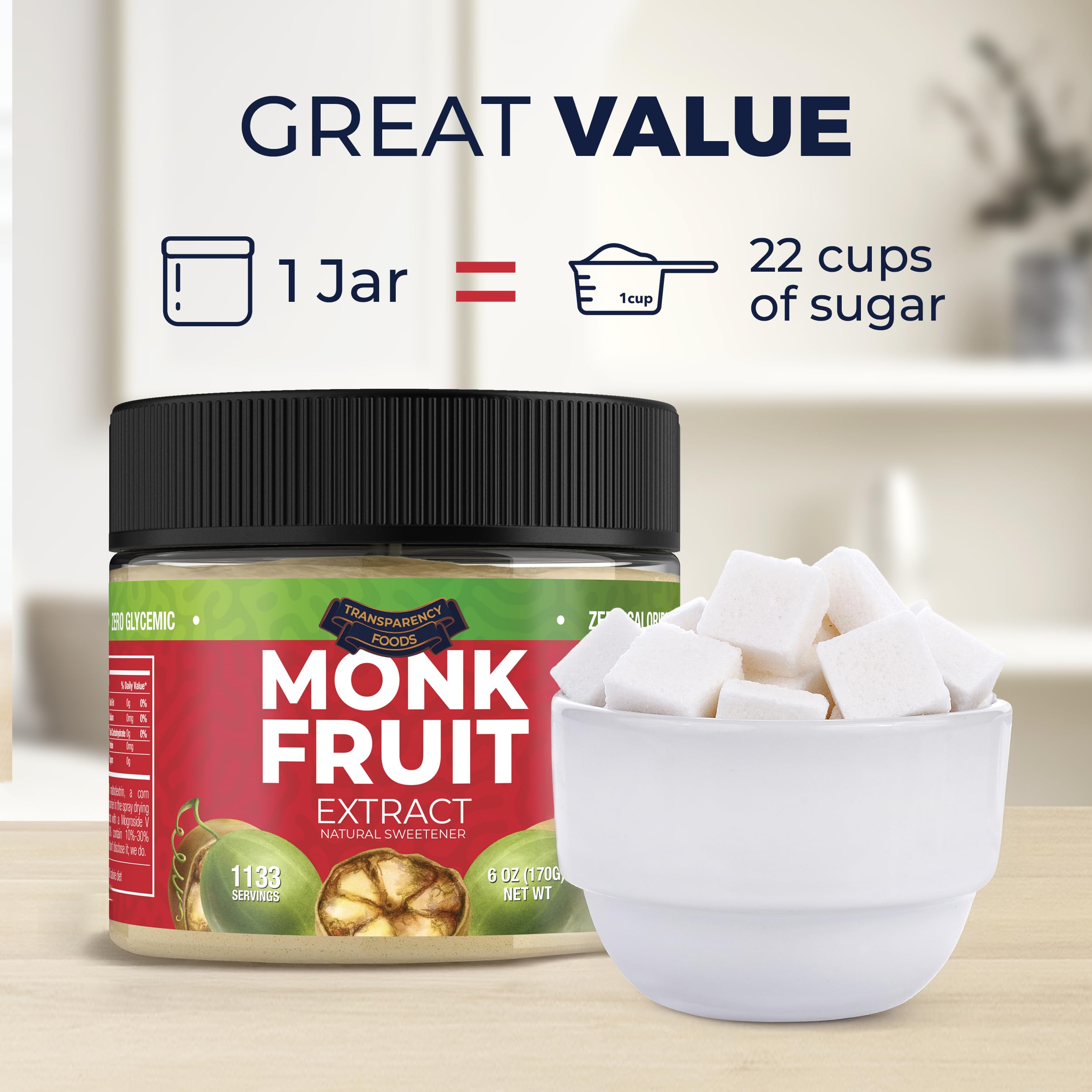 Oatmeal bowl with Transparency Foods monk fruit sweetener for sweetness