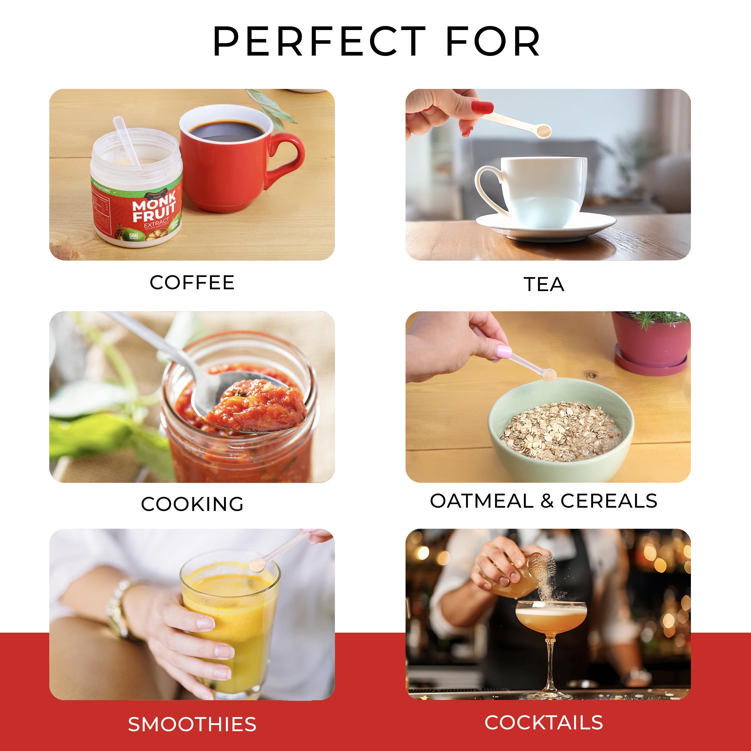 Transparency Foods monk fruit sweetener on oatmeal enhances breakfasts with calorie-free sweetness