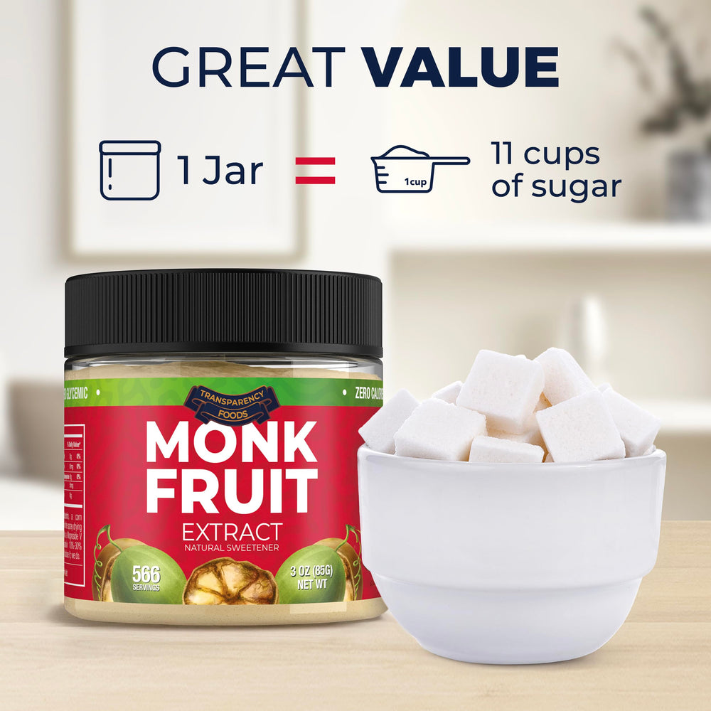 Transparency Foods monk fruit sweetener bottle for sauces and dressings
