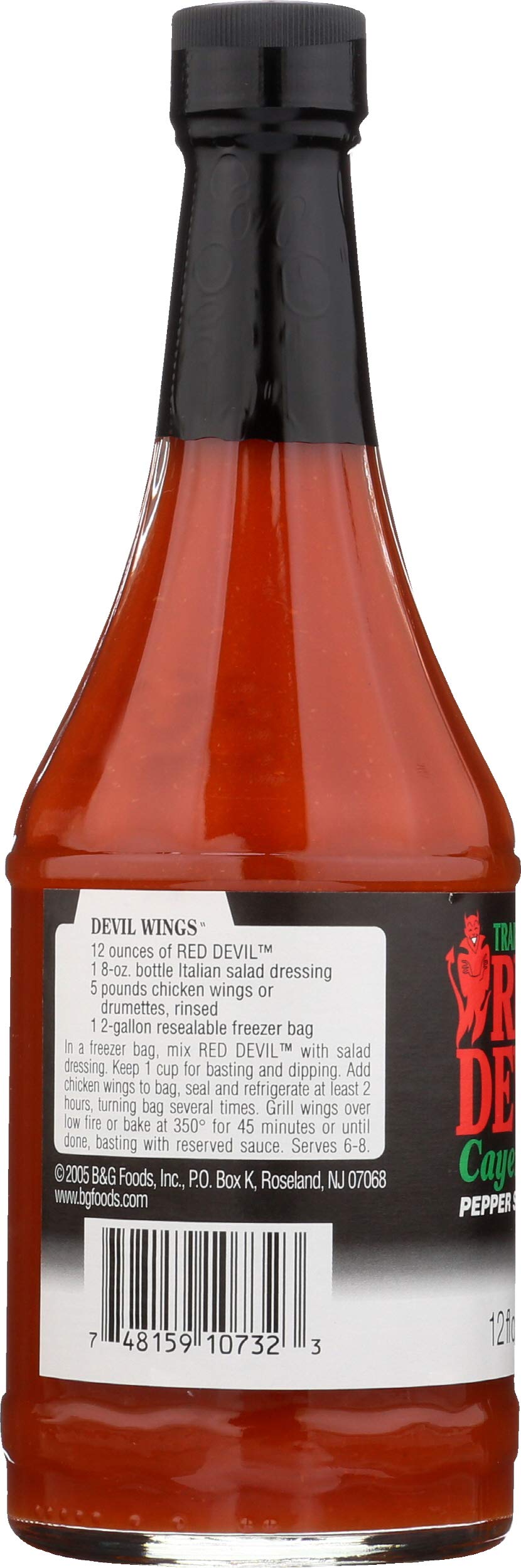 Glass jar of Trappey's Red Devil Sauce ready for pantry storage