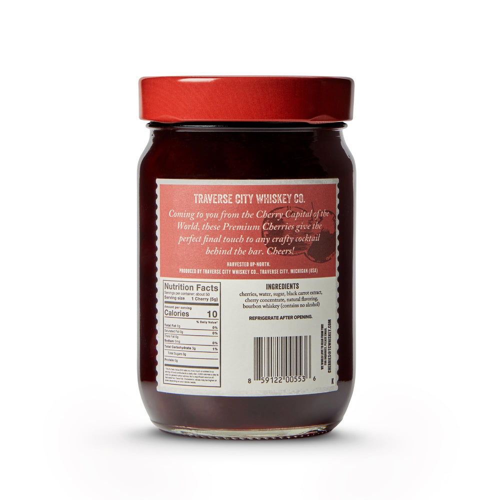 Traverse City Whiskey Co cherries for Old Fashioned garnish, rich flavor