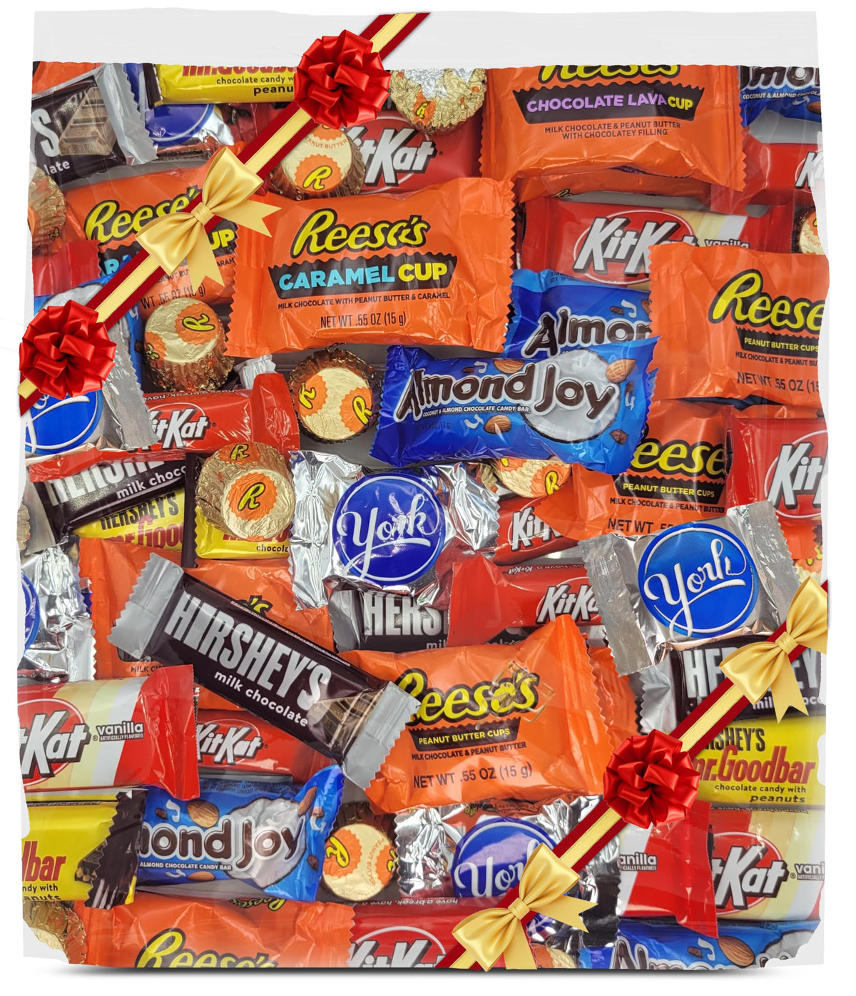 TREATBASKET assorted chocolate bag open, showcasing bulk variety for gatherings.