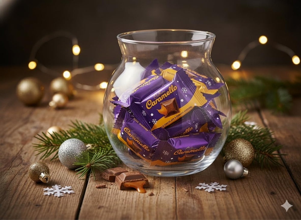 TREATBASKET Cadburry Caramello Miniatures Tray gift bag display for gifting