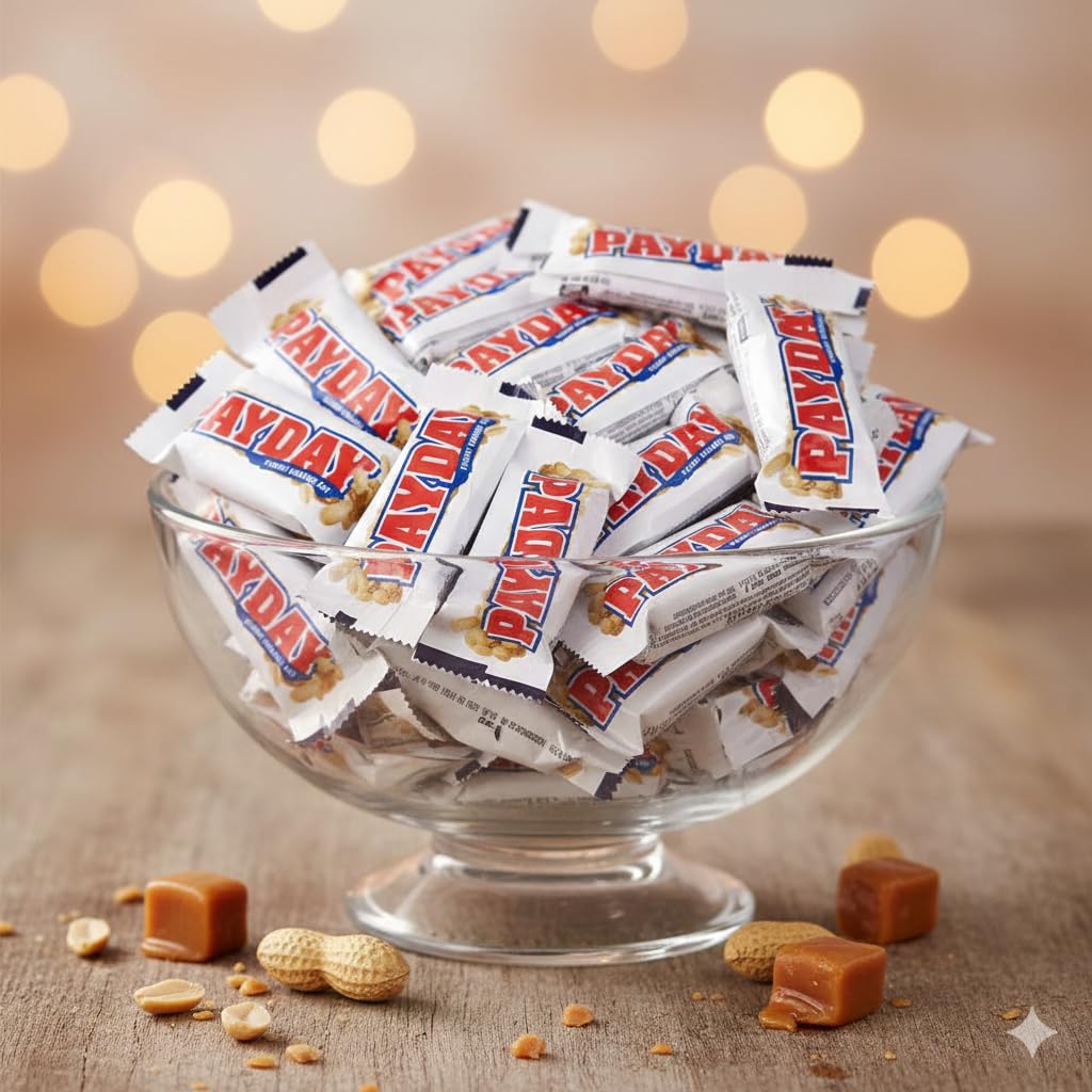 TREATBASKET PaydayPeanut bite-sized format fits pockets for on-the-go snacks.
