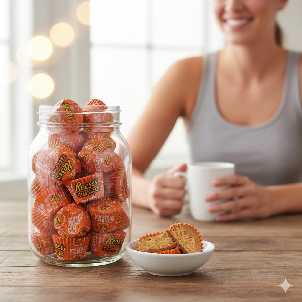 TREATBASKET Resse zero sugar cups suited for gatherings and candy buffets.