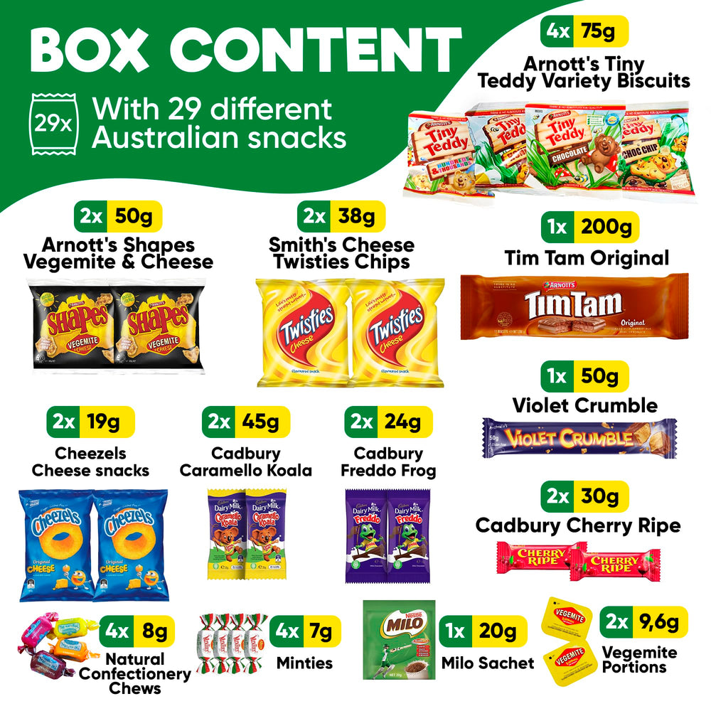 Treats from Home Aussie snacks variety: sweet and savory options
