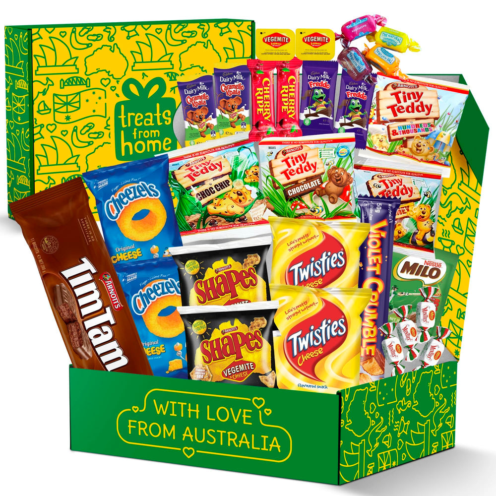 Treats from Home mega box inside: curated Aussie treats for sharing