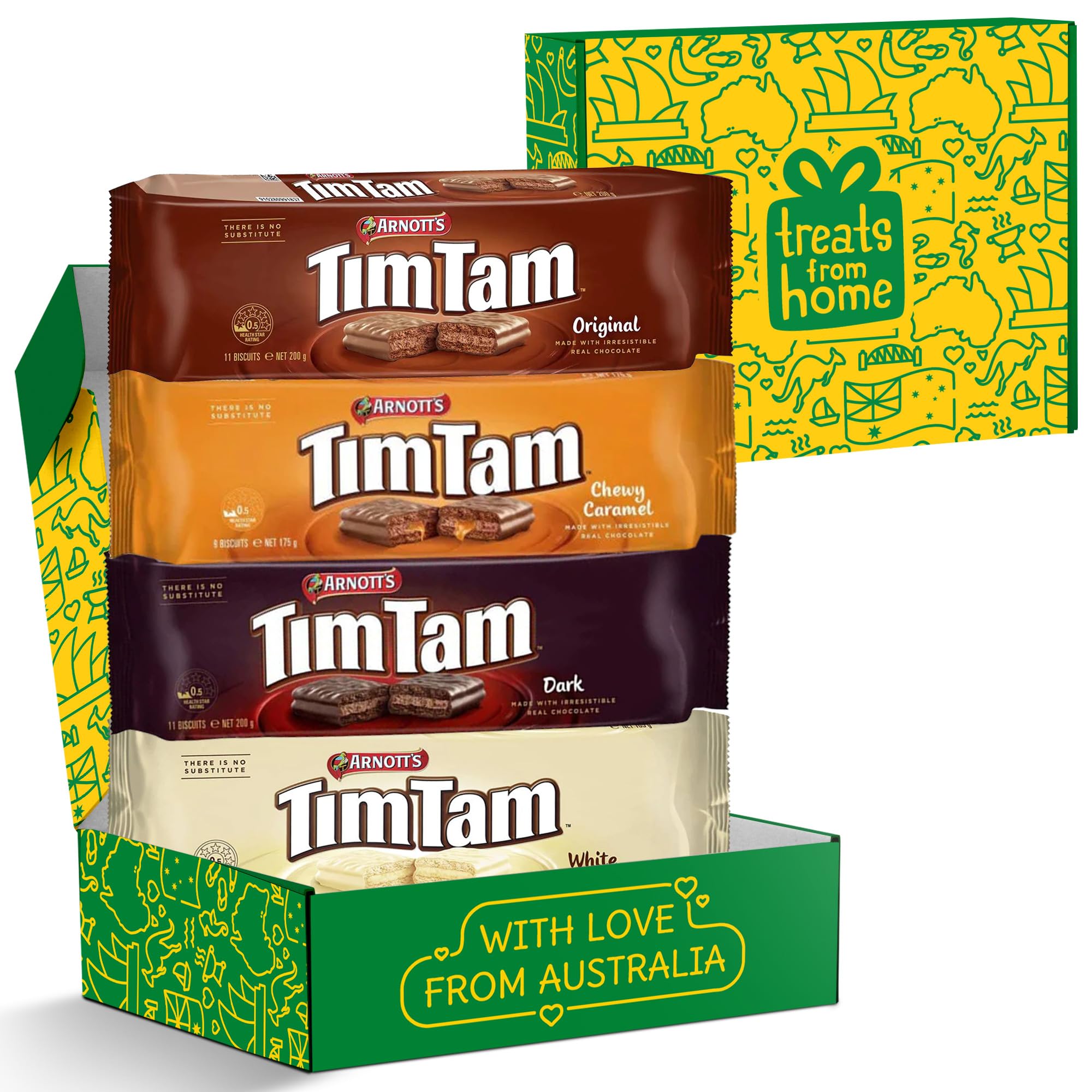 Treats from Home Tim Tam Dark Chocolate Pack, rich indulgence for chocolate lovers.