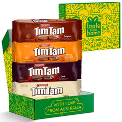 Treats from Home Tim Tam Dark Chocolate Pack, rich indulgence for chocolate lovers.
