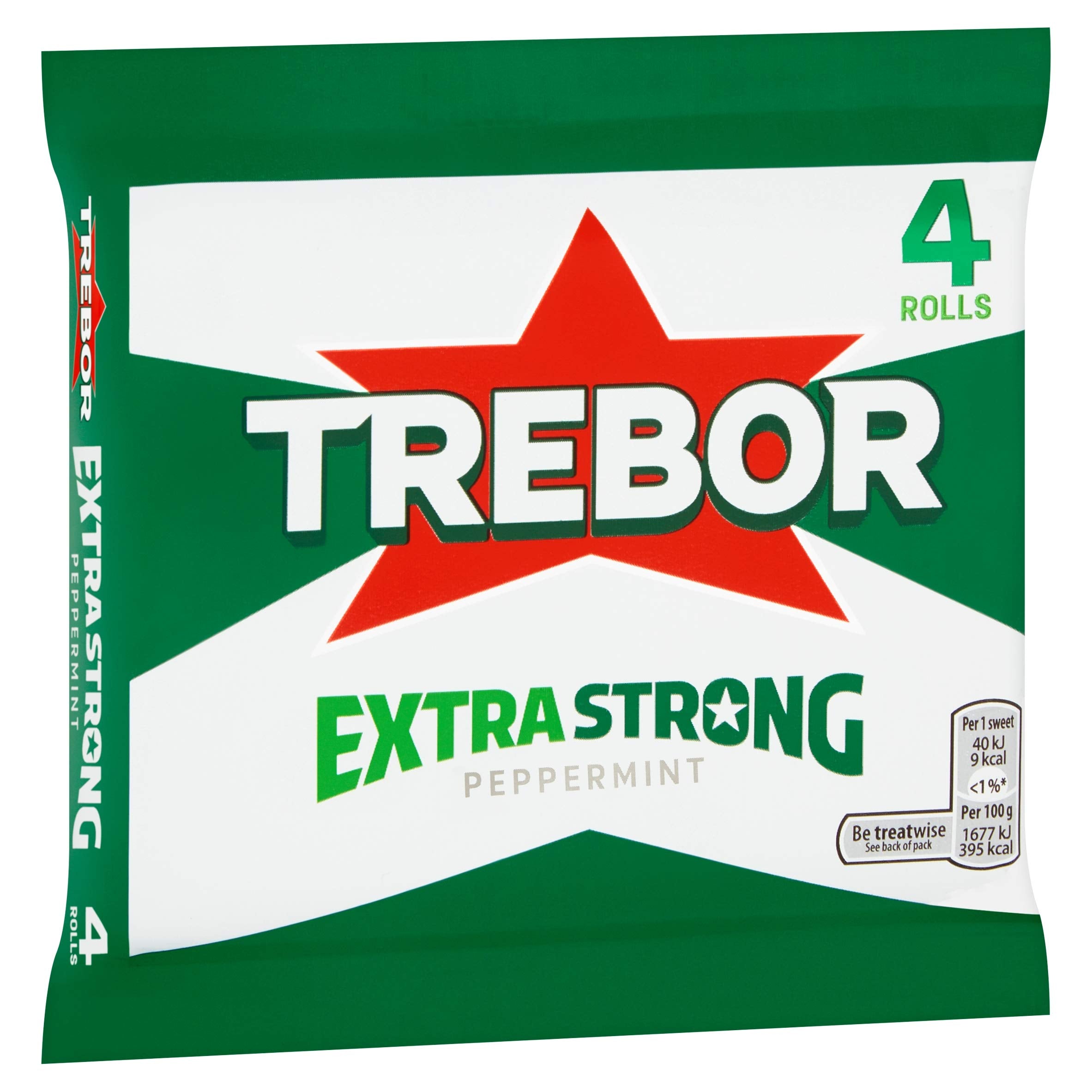 Trebor Extra Strong Peppermint Mints open pack ready for quick refreshment