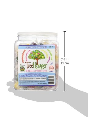 Tree Hugger Bubble Gum individually wrapped balls for easy portioning.
