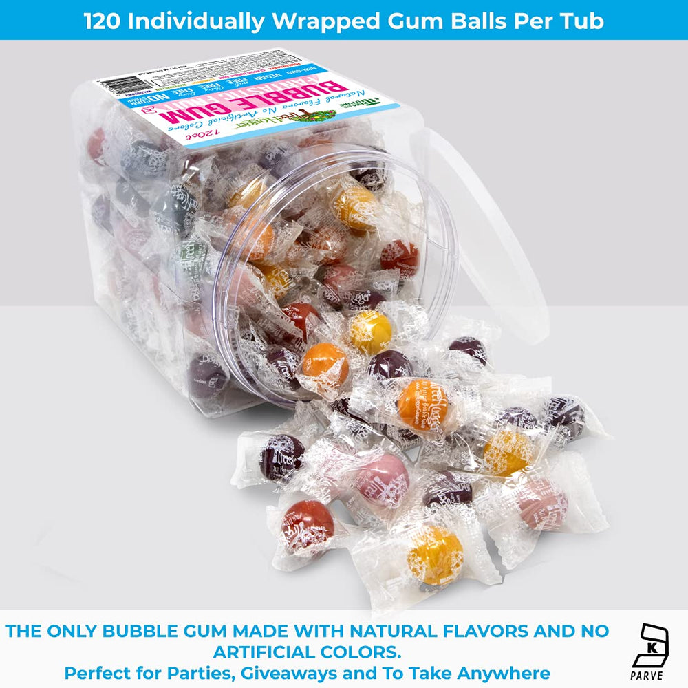 Tree Hugger Bubble Gum pomegranate flavor highlighted for fruity snacking moments.