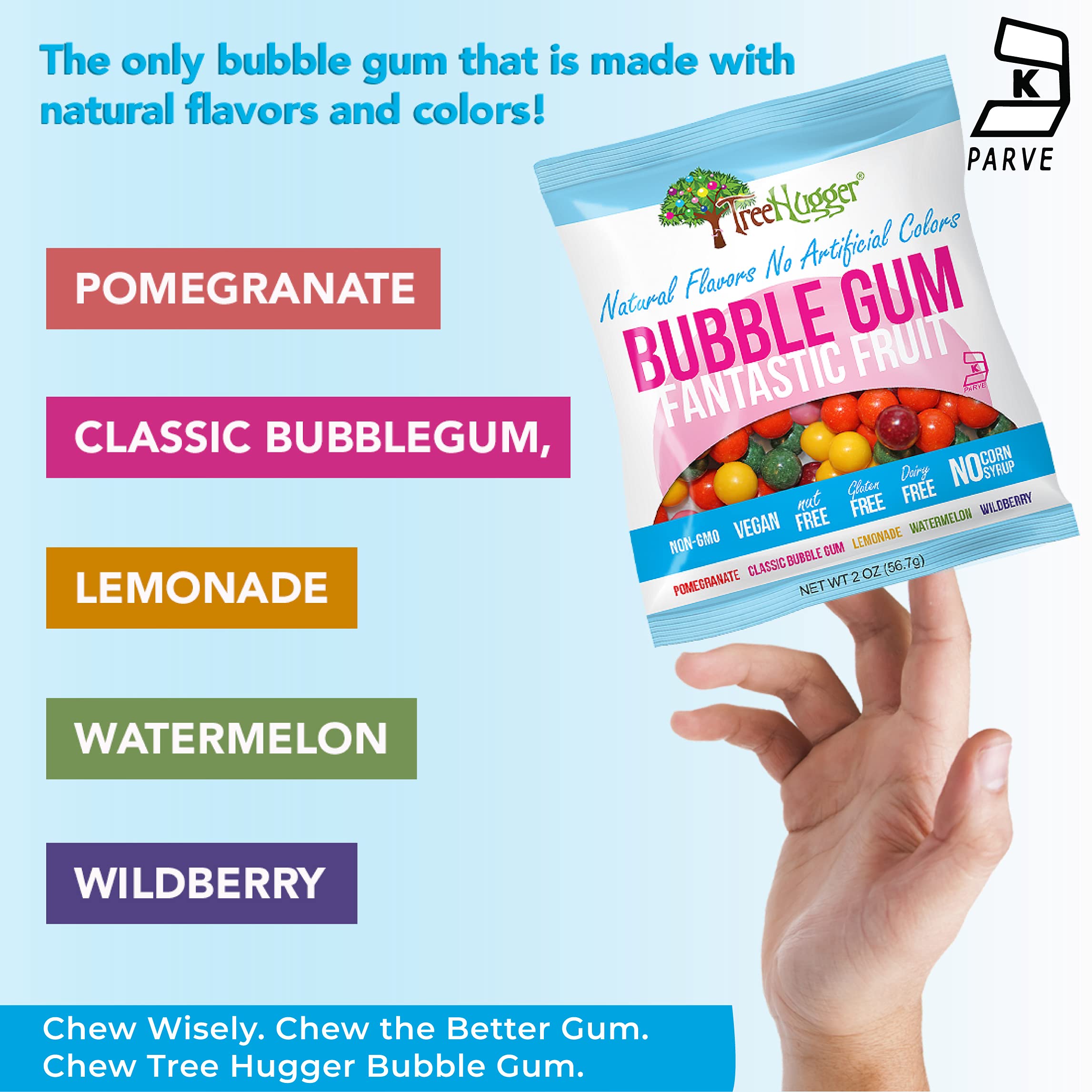 Tree Hugger Fantastic Fruit wild berry gum, bold berry notes