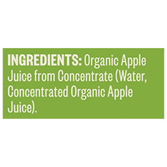 Tree Top Organic Apple Juice bottle pour reveals crisp juice stream for meals