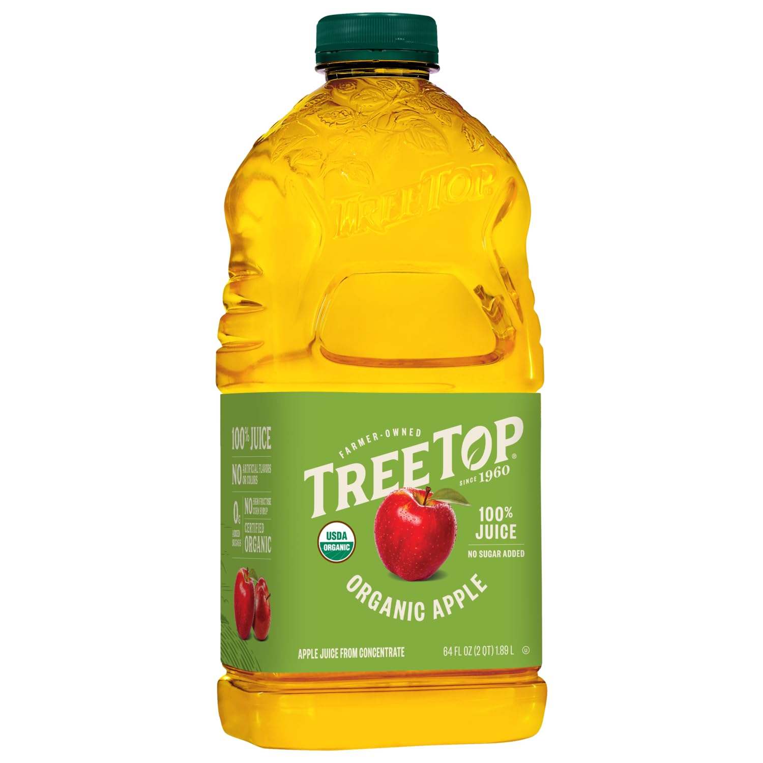 Tree Top Organic Apple Juice glass ready for family hydration