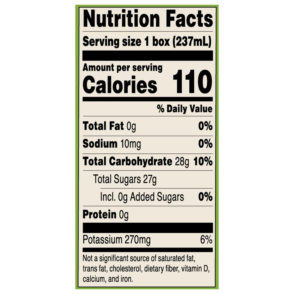 Tree Top Organic Apple Juice label closeup highlights organic certification.
