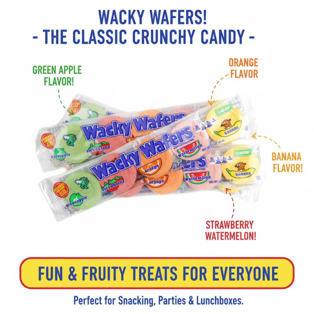 Tree Treasures Wacky Wafers Individually Wrapped Packs — freshness on the go