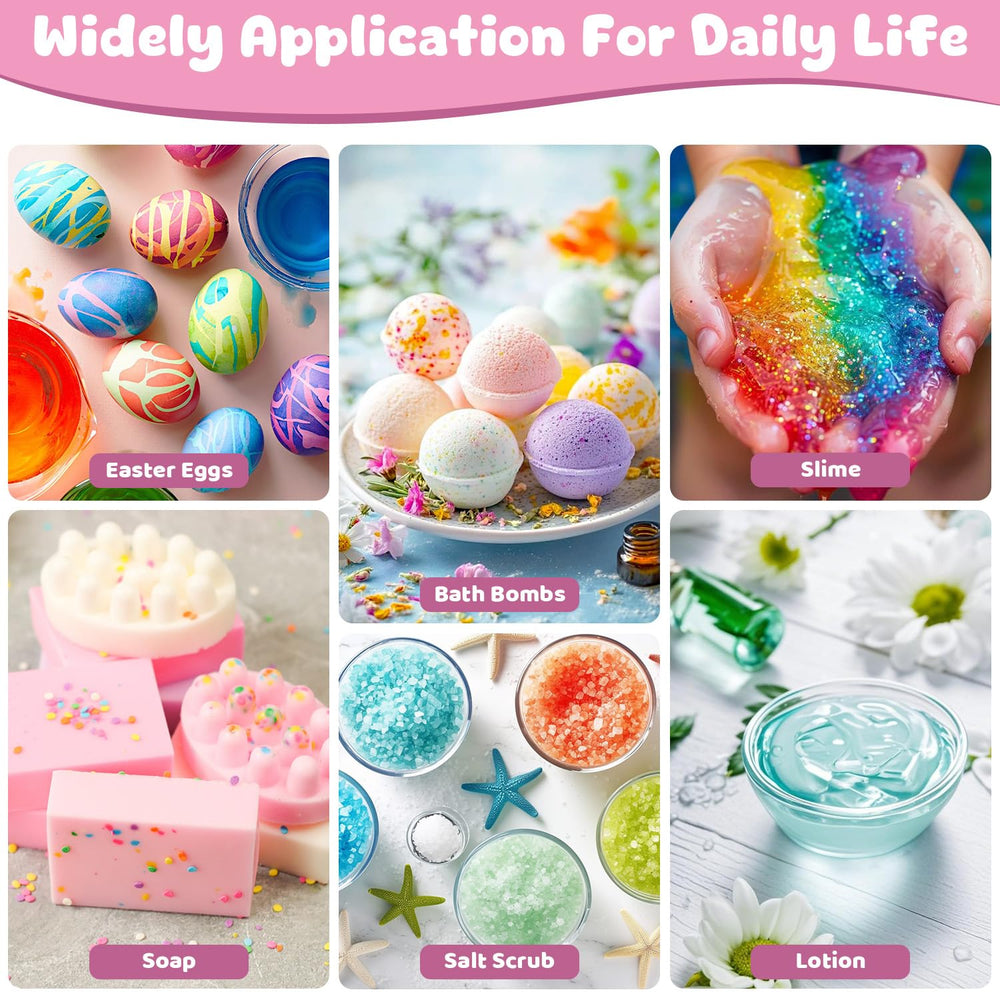 Treedoa coloring used in slime and DIY crafts for bold, non-toxic color options.