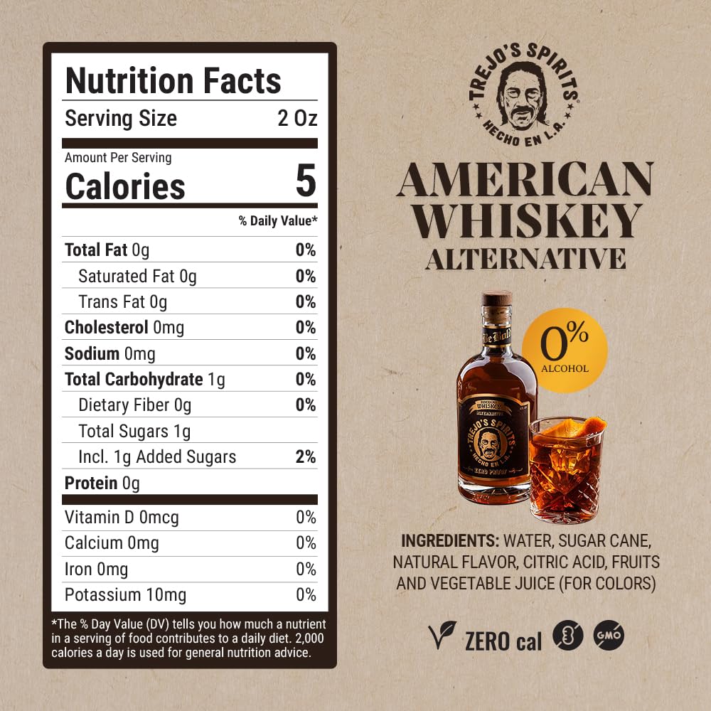 Pouring Trejo's Spirits American Whiskey Alternative into a glass for a grassy, non-alcoholic drink