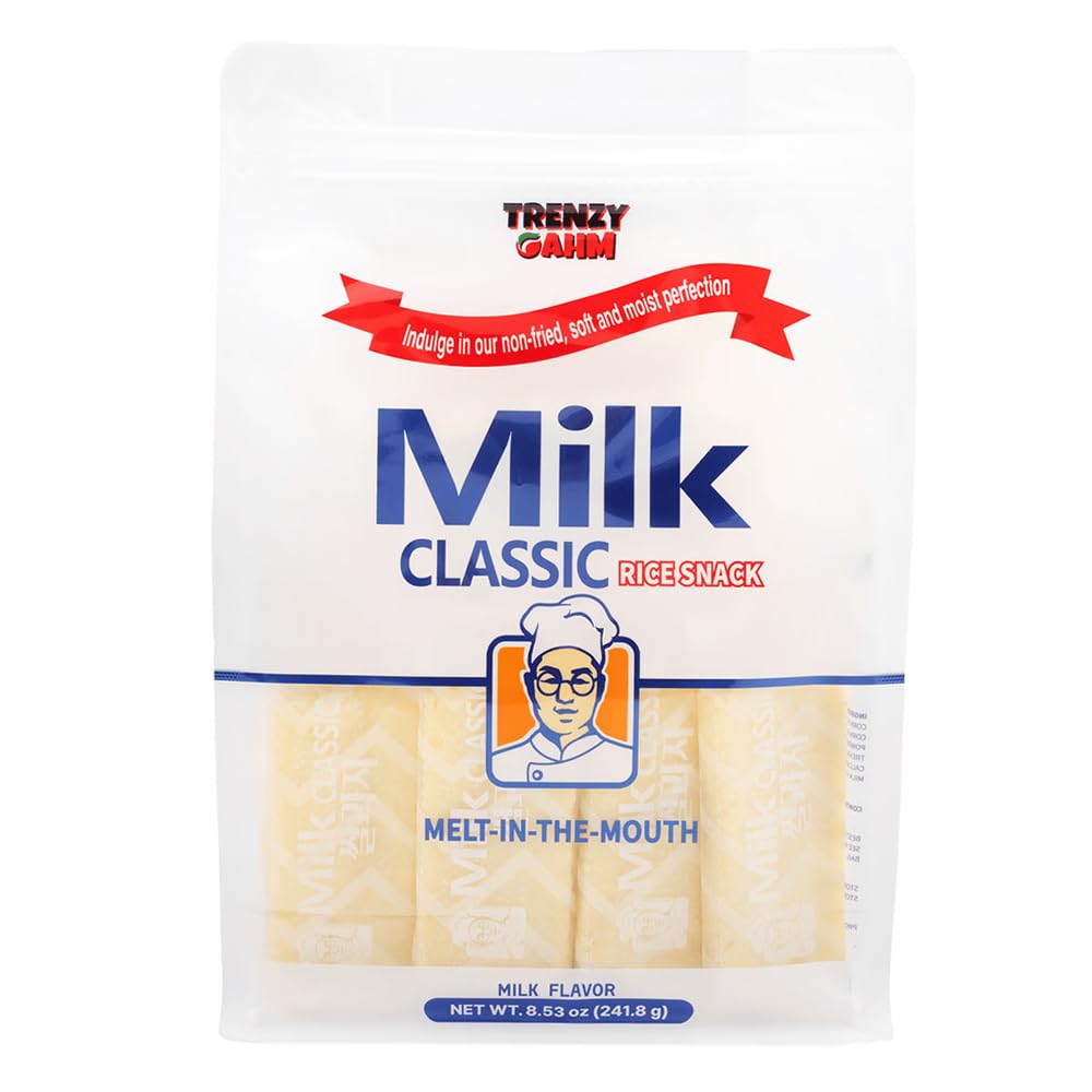 TRENZY GAHM Milk Classic Rice Crackers pack image ready for sharing and snacking