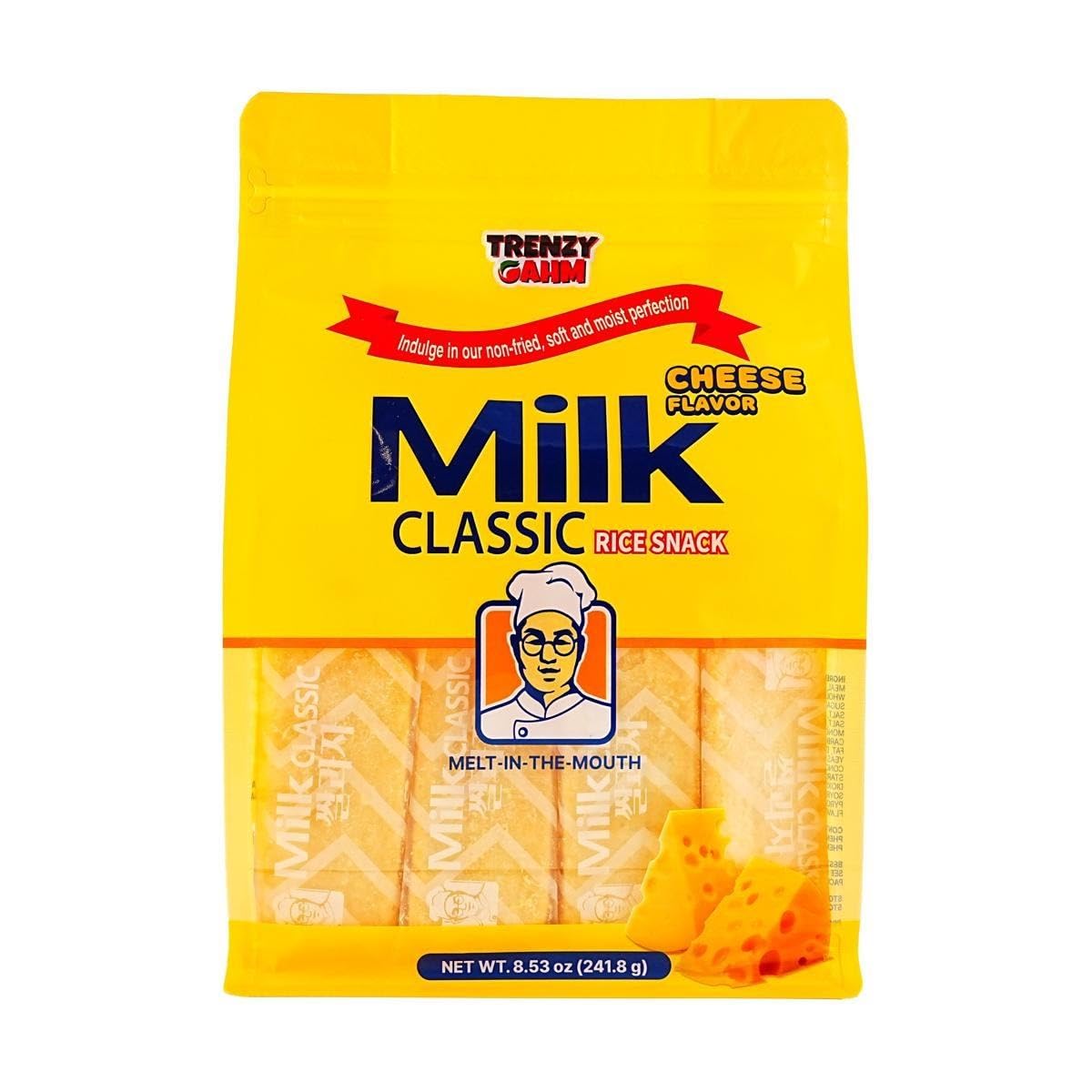 TRENZY GAHM rice crackers in classic milk flavor pack, great for sharing.