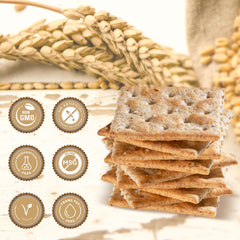 Tribello Paskesz Simply Saltines Whole Wheat crackers with fiber, wholesome flavor.