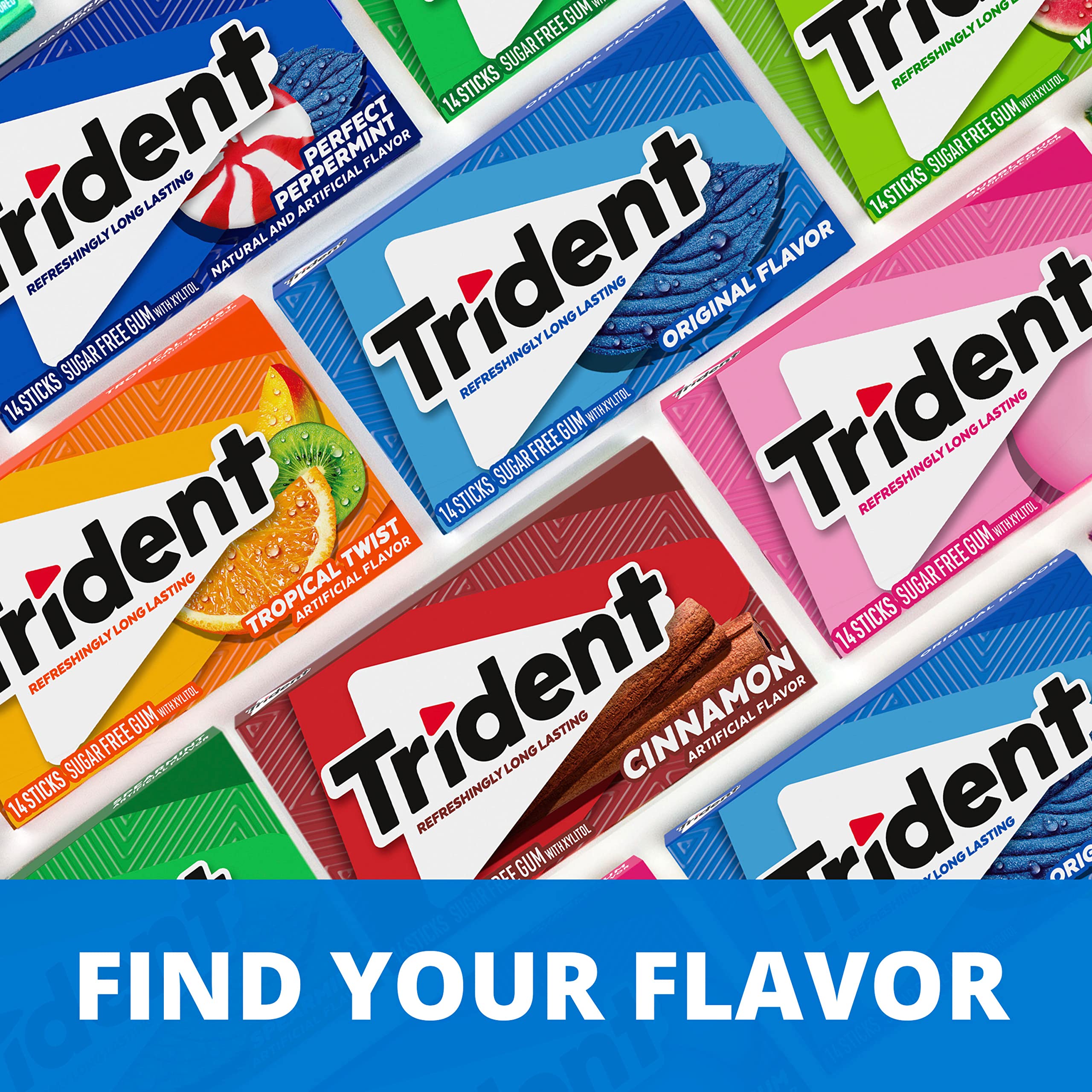 Gum boxes next to a car or desk for quick refreshment.