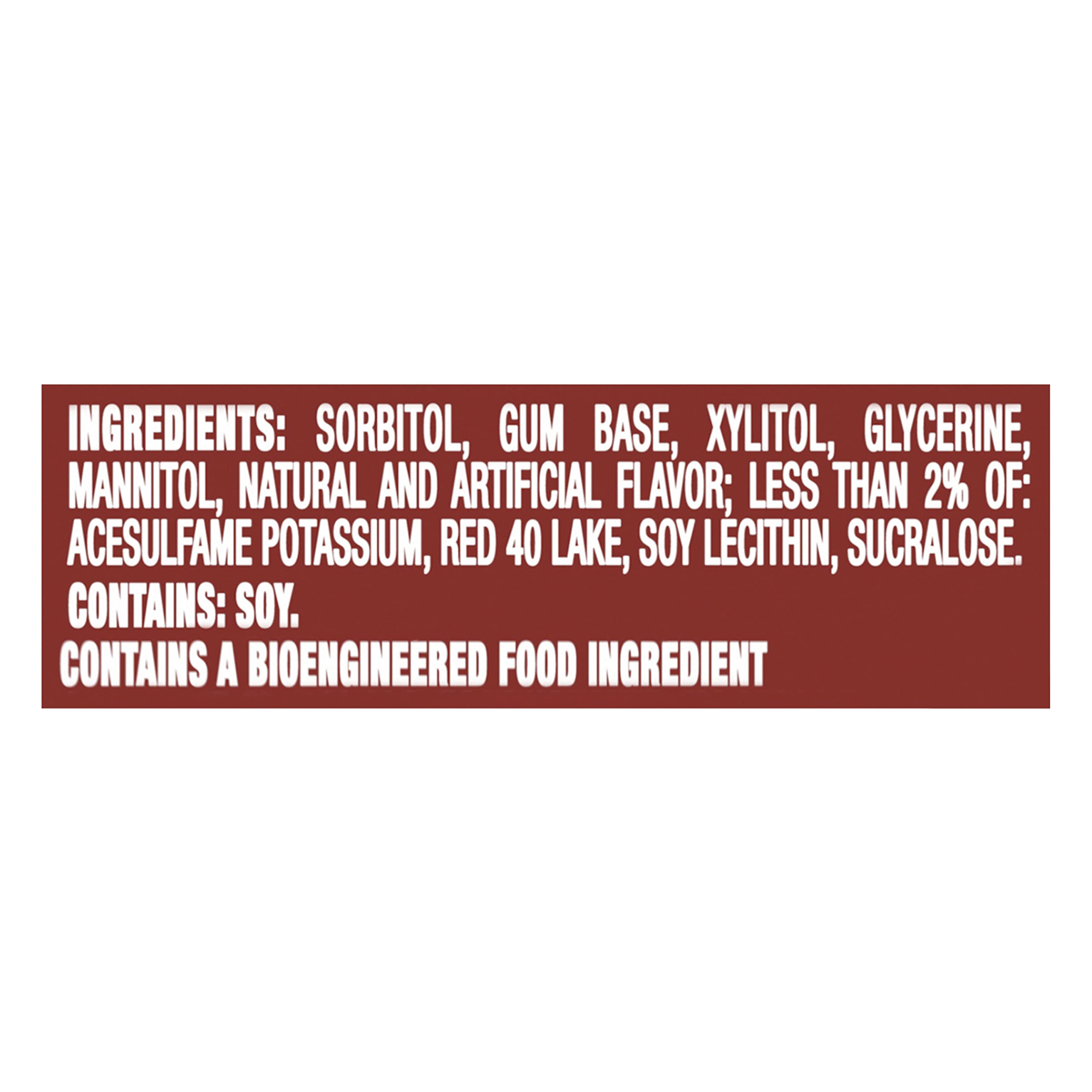Trident Cinnamon Sugar Free Gum pocket pack front view for travel with portable freshness