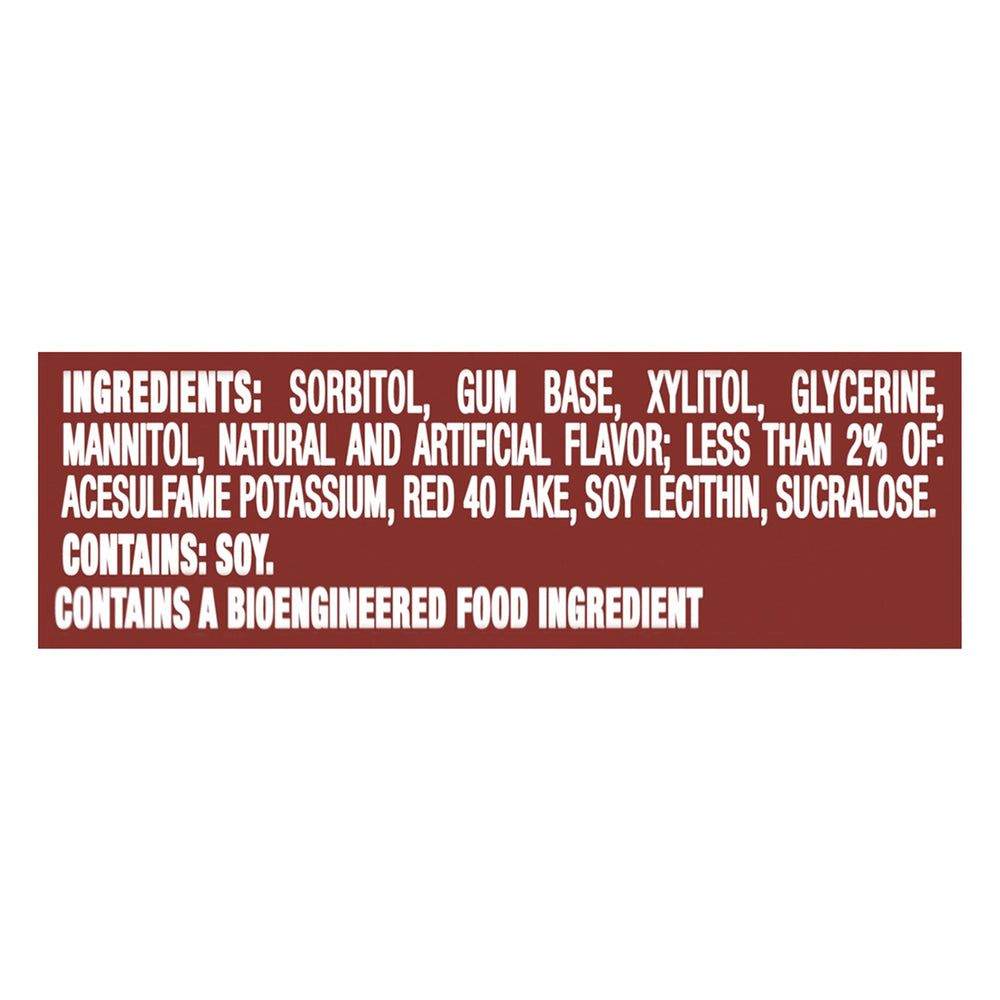 Trident Cinnamon Sugar Free Gum pocket pack front view for travel with portable freshness