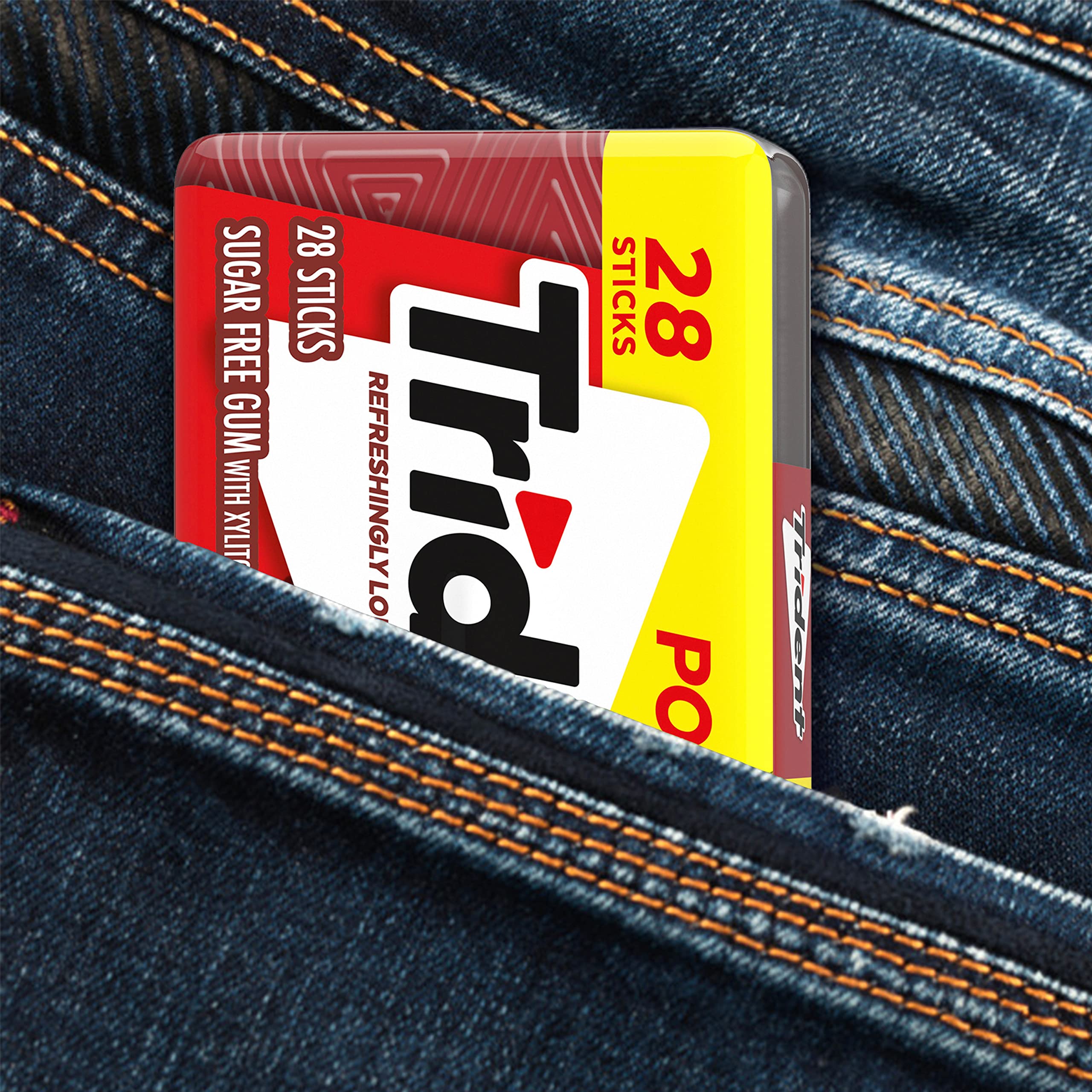 Trident Cinnamon Sugar Free Gum travel-friendly packaging in a compact form factor