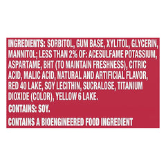 Trident Island Berry Lime 14-piece stick demonstrates long-lasting flavor after meals.