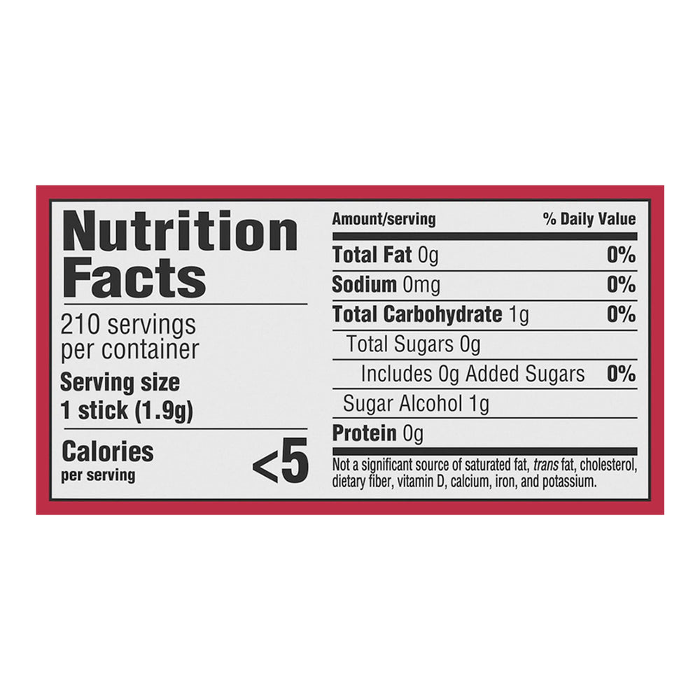 Trident Island Berry Lime stick-inside-pack emphasizes convenient, mess-free chewing.