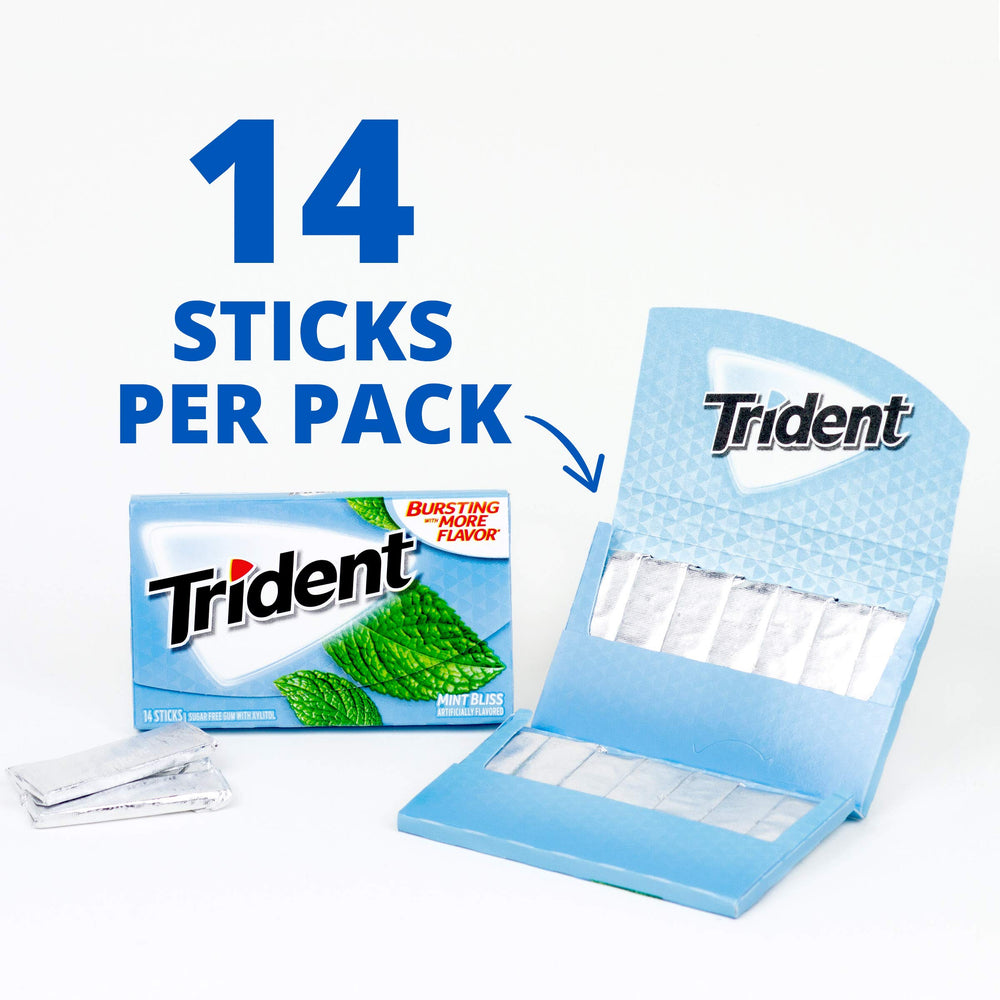 Car-friendly carry-easy pack of Trident Mint Bliss gum