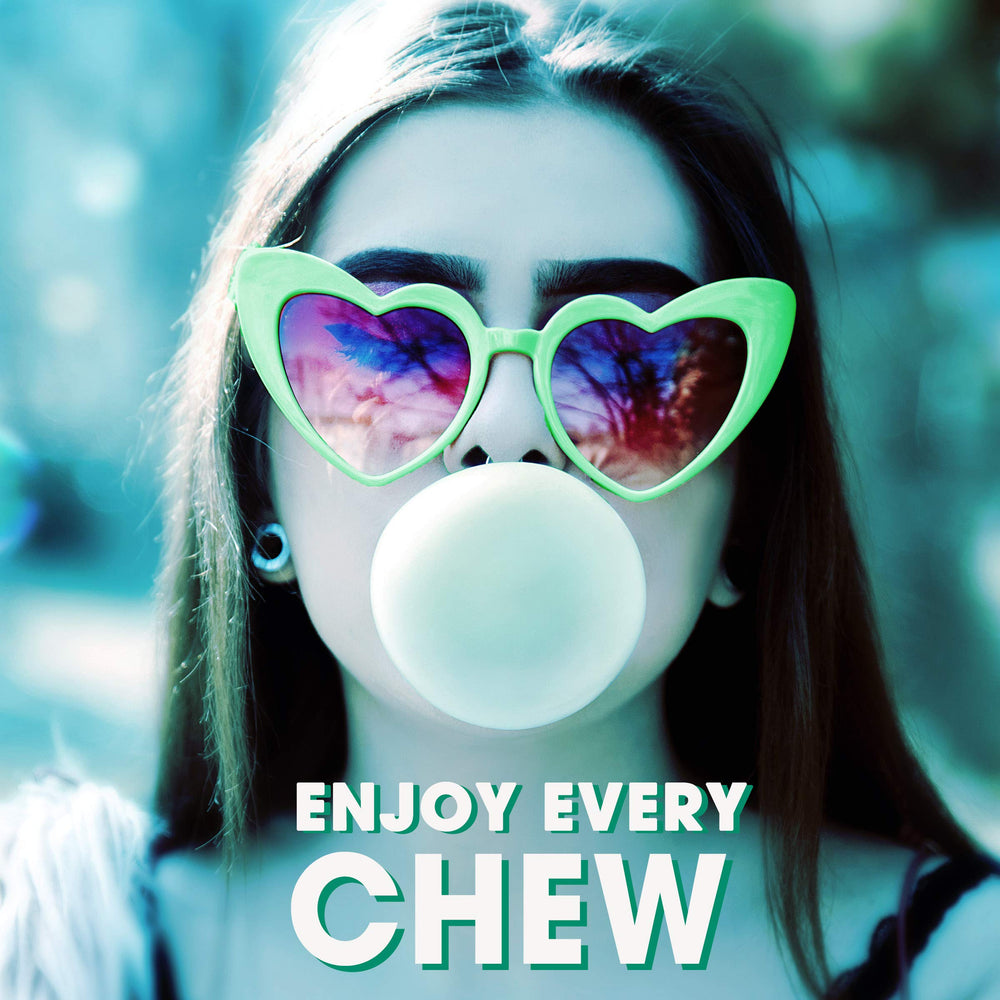 Visual cues for enhanced teeth-friendly appeal of Trident Mint Bliss gum
