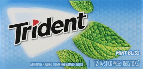 Xylitol ingredient highlight on Trident Mint Bliss gum packaging