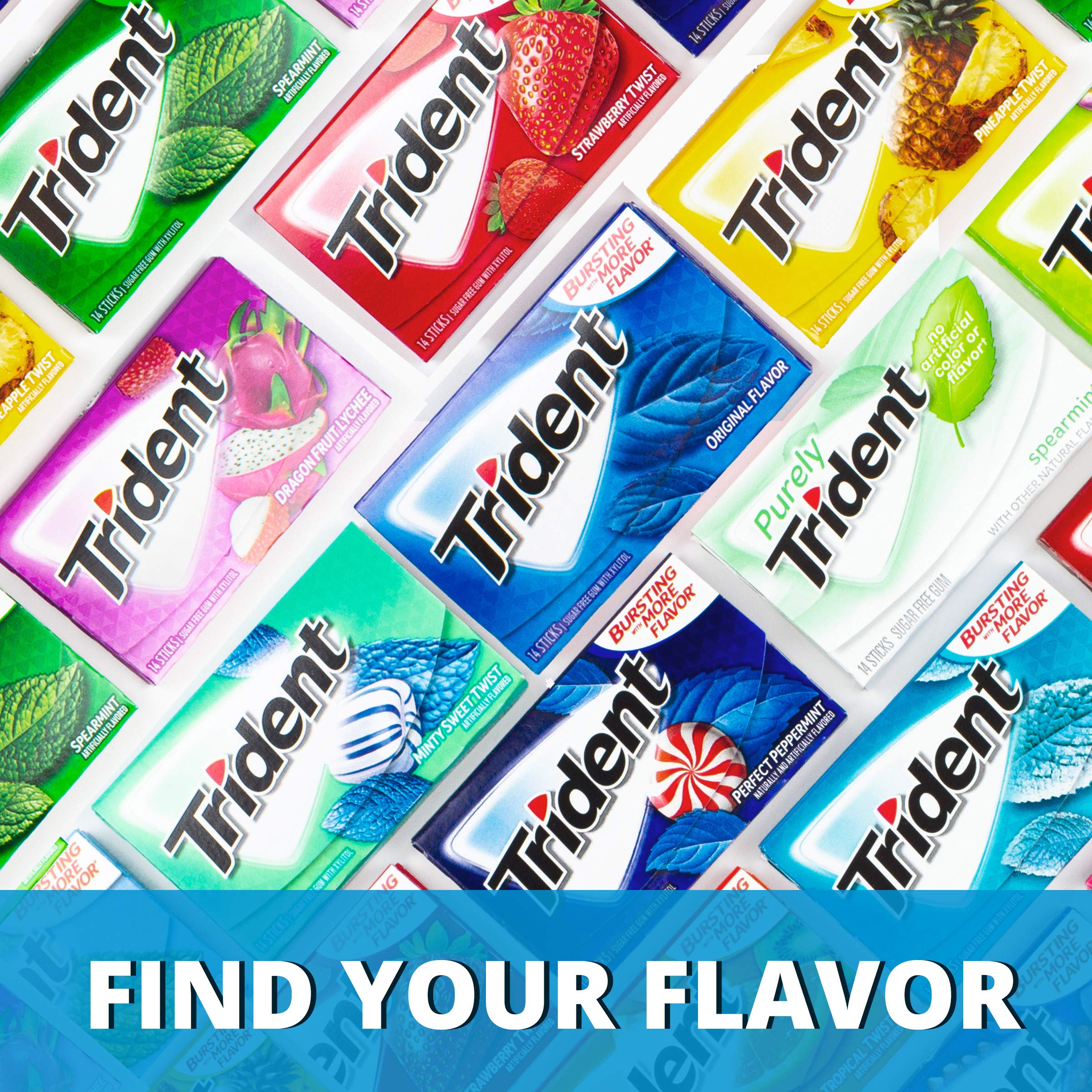 Trident Original compact, portable packaging fits in a car or bag.