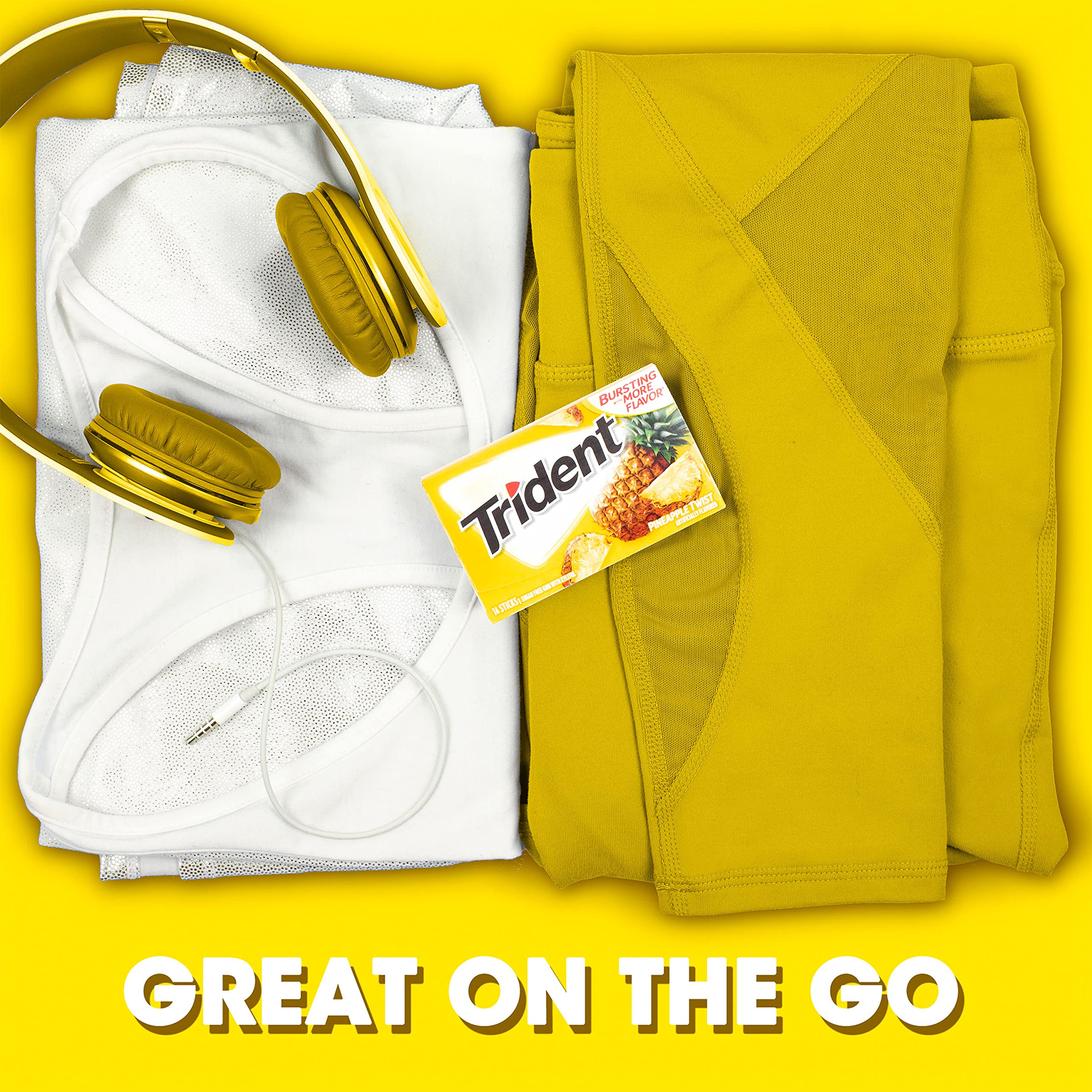 Trident Pineapple Twist after-meal routine suggests refreshing breath and clean feel.