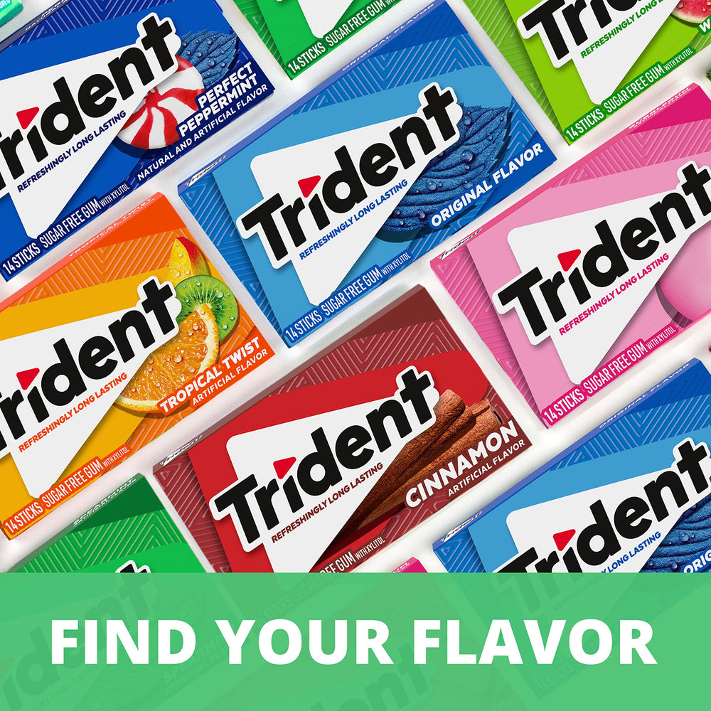 Desk-side Trident Spearmint packs keep breath fresh during work.